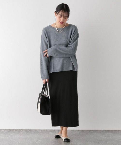 GLOBAL WORK（グローバルワーク）の「セルフカットリブIラインスカート/993235（スカート・レディース・ブラック/アイボリー/イエロー/ブラック系その他・M/L）」の6枚目の写真