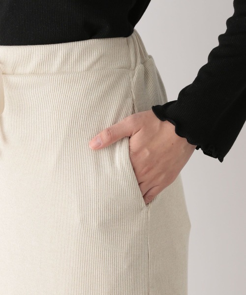 GLOBAL WORK（グローバルワーク）の「セルフカットリブIラインスカート/993235（スカート・レディース・ブラック/アイボリー/イエロー/ブラック系その他・M/L）」の16枚目の写真