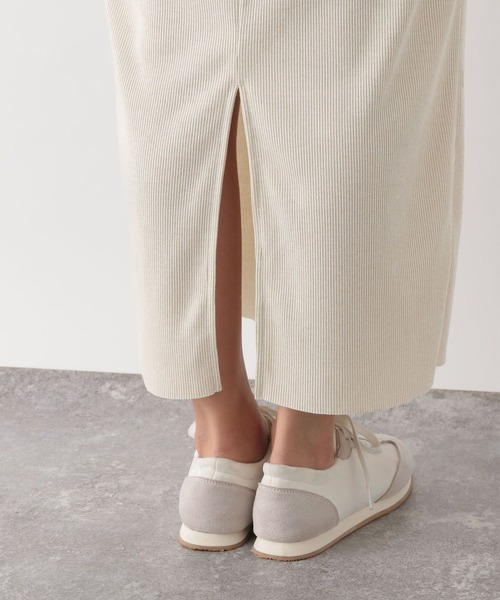 GLOBAL WORK（グローバルワーク）の「セルフカットリブIラインスカート/993235（スカート・レディース・ブラック/アイボリー/イエロー/ブラック系その他・M/L）」の14枚目の写真