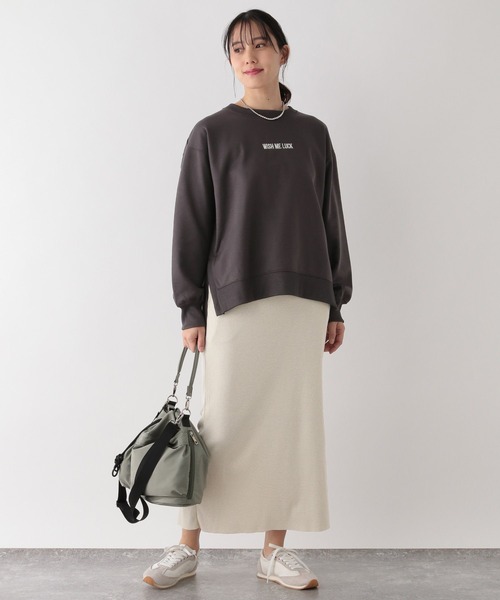 GLOBAL WORK（グローバルワーク）の「セルフカットリブIラインスカート/993235（スカート・レディース・ブラック/アイボリー/イエロー/ブラック系その他・M/L）」の11枚目の写真