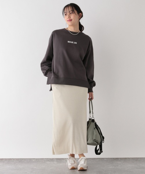 GLOBAL WORK（グローバルワーク）の「セルフカットリブIラインスカート/993235（スカート・レディース・ブラック/アイボリー/イエロー/ブラック系その他・M/L）」の10枚目の写真