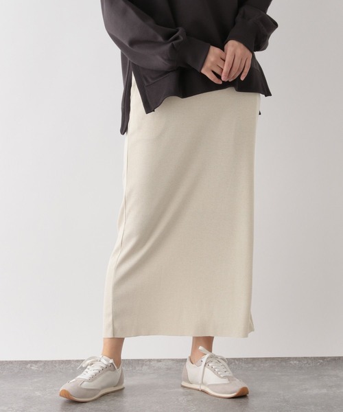 GLOBAL WORK（グローバルワーク）の「セルフカットリブIラインスカート/993235（スカート・レディース・ブラック/アイボリー/イエロー/ブラック系その他・M/L）」の8枚目の写真