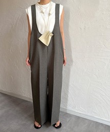 JUNOAH | リネンライクオールインワン(サロペット/オーバーオール)