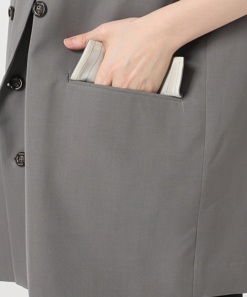 UJOH ウール ベスト 3 グレー UJOH / W Zip-up Vest - good LIFE STORE