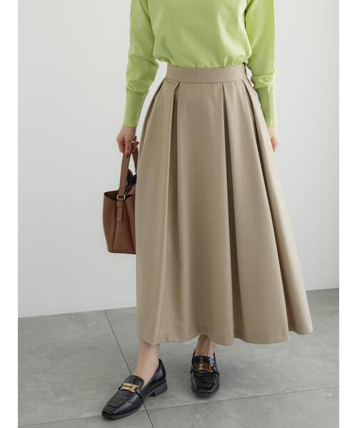 Te chichi（テチチ）の「タックフレアスカート（スカート・レディース・ベージュ/ネイビー/イエロー・F）」の4枚目の写真