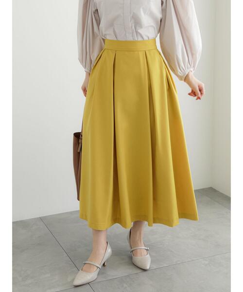 Te chichi（テチチ）の「タックフレアスカート（スカート・レディース・ベージュ/ネイビー/イエロー・F）」の9枚目の写真