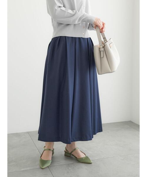 Te chichi（テチチ）の「タックフレアスカート（スカート・レディース・ベージュ/ネイビー/イエロー・F）」の14枚目の写真