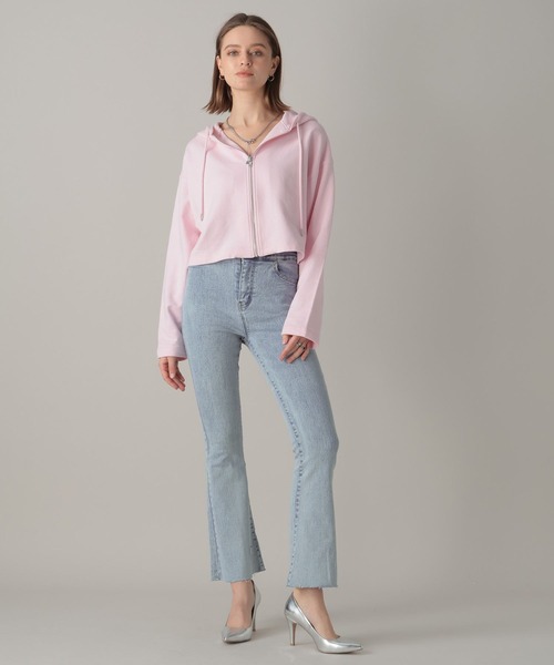 FOREVER 21(フォーエバー トゥエンティーワン)の「【2024SS】スウェットジップパーカー(パーカー・レディース・ピンク/オフホワイト/チャコールグレー・SMALL/MEDIUM)」の6枚目の写真