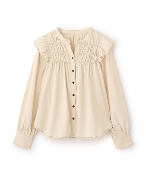 FREE'S MART（フリーズマート）の「フロントシャーリングデニムブラウス（シャツ/ブラウス・レディース・ホワイト系その他/ワンウォッシュ/ライトインディゴブルー・FREE）」の16枚目の写真