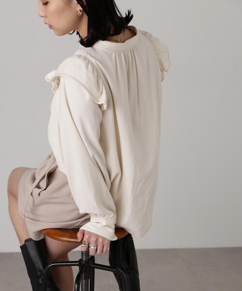 FREE'S MART（フリーズマート）の「フロントシャーリングデニムブラウス（シャツ/ブラウス・レディース・ホワイト系その他/ワンウォッシュ/ライトインディゴブルー・FREE）」の20枚目の写真