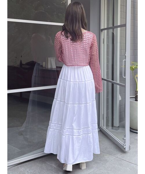 セール】ハシゴレースティアードワンピース（ワンピース