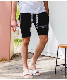 1piu1uguale3 RELAX | 【当店独占販売】 1PIU1UGUALE3 RELAXラインストーン ロゴ スウェット ショートパンツ(スウェットパンツ)