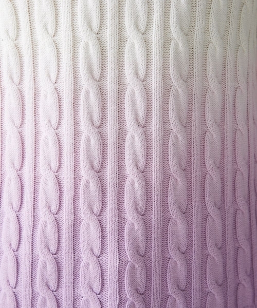 MK MICHEL KLEIN HOMME （エムケーミッシェルクランオム）の「グラデーションニット（ニット/セーター・メンズ・ライラック/ピンク/ダークインディゴブルー・48/46）」の12枚目の写真