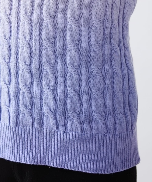 MK MICHEL KLEIN HOMME （エムケーミッシェルクランオム）の「グラデーションニット（ニット/セーター・メンズ・ライラック/ピンク/ダークインディゴブルー・48/46）」の9枚目の写真