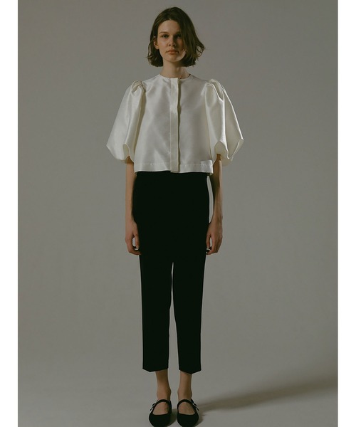 enchainement（アンシェヌマン）の「パフスリーブシャンタンブラウス（シャツ/ブラウス・レディース・ブラック/オフホワイト・フリー）」の8枚目の写真