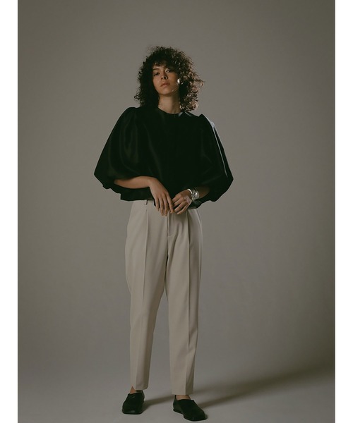 enchainement（アンシェヌマン）の「パフスリーブシャンタンブラウス（シャツ/ブラウス・レディース・ブラック/オフホワイト・フリー）」の13枚目の写真