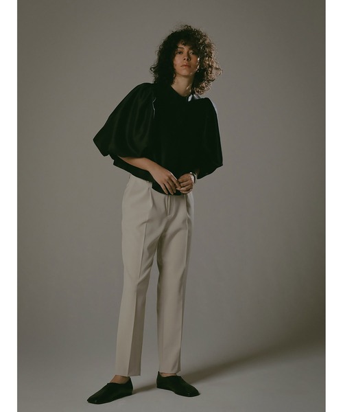 enchainement（アンシェヌマン）の「パフスリーブシャンタンブラウス（シャツ/ブラウス・レディース・ブラック/オフホワイト・フリー）」の14枚目の写真