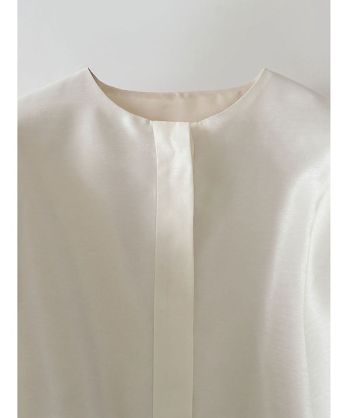 enchainement（アンシェヌマン）の「パフスリーブシャンタンブラウス（シャツ/ブラウス・レディース・ブラック/オフホワイト・フリー）」の20枚目の写真