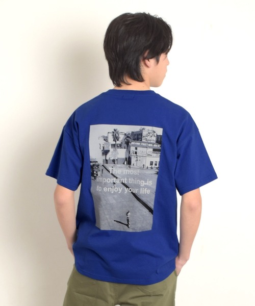 GLAZOS（グラソス）の「【大人向けサイズあり】【プチプラ】アソートバックフォト半袖Tシャツ（Tシャツ/カットソー・キッズ・ホワイト/オートミール/ベージュ/ネイビー/カーキ/ブルー/チャコールグレー・130cm/140cm/150cm/160cm/170cm）」の7枚目の写真