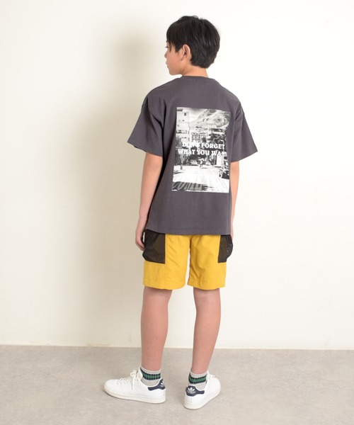 GLAZOS（グラソス）の「【大人向けサイズあり】【プチプラ】アソートバックフォト半袖Tシャツ（Tシャツ/カットソー・キッズ・ホワイト/オートミール/ベージュ/ネイビー/カーキ/ブルー/チャコールグレー・130cm/140cm/150cm/160cm/170cm）」の11枚目の写真