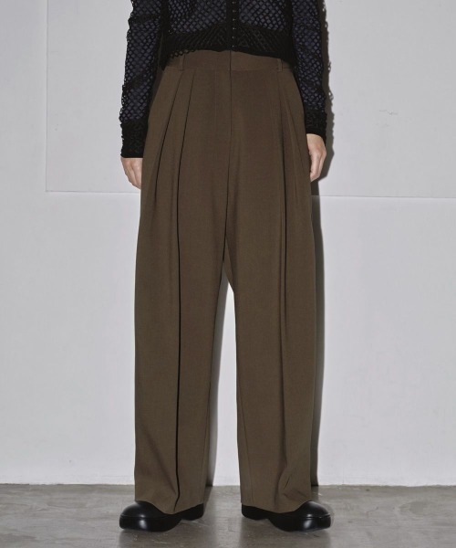 TODAYFUL（トゥデイフル）の「TODAYFUL　Bonding Wide Trousers ボンディングワイドトラウザーズ/12420710（その他パンツ・レディース・チャコールグレー/ブラック/グリーン系その他・38/36）」の3枚目の写真