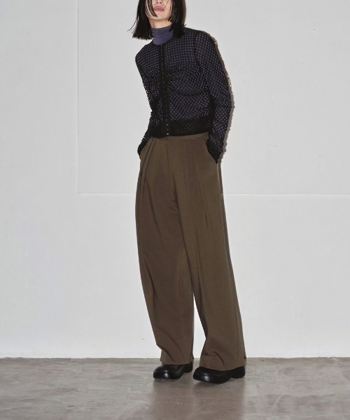 TODAYFUL（トゥデイフル）の「TODAYFUL　Bonding Wide Trousers ボンディングワイドトラウザーズ/12420710（その他パンツ・レディース・チャコールグレー/ブラック/グリーン系その他・38/36）」の8枚目の写真