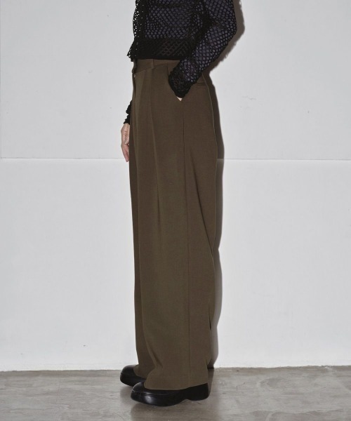 TODAYFUL（トゥデイフル）の「TODAYFUL　Bonding Wide Trousers ボンディングワイドトラウザーズ/12420710（その他パンツ・レディース・チャコールグレー/ブラック/グリーン系その他・38/36）」の9枚目の写真