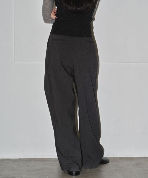 TODAYFUL（トゥデイフル）の「TODAYFUL　Bonding Wide Trousers ボンディングワイドトラウザーズ/12420710（その他パンツ・レディース・チャコールグレー/ブラック/グリーン系その他・38/36）」の6枚目の写真