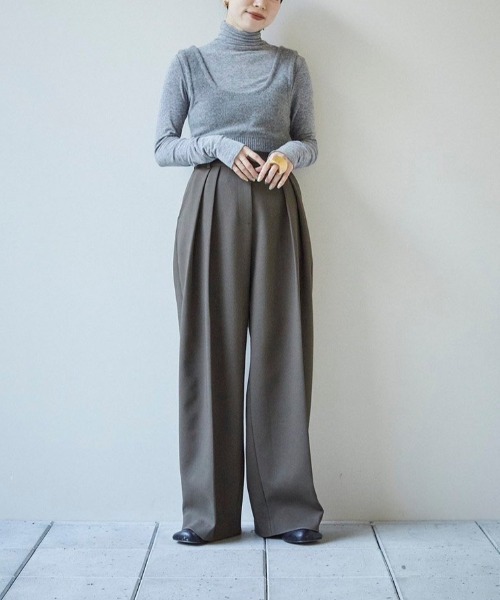 TODAYFUL（トゥデイフル）の「TODAYFUL　Bonding Wide Trousers ボンディングワイドトラウザーズ/12420710（その他パンツ・レディース・チャコールグレー/ブラック/グリーン系その他・38/36）」の22枚目の写真