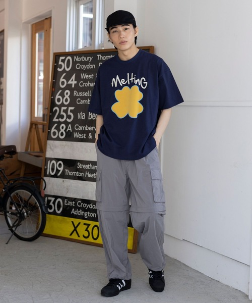 PBLIM(ページボーイリム)の「PBLIM/クローバーモチーフT(Tシャツ/カットソー・レディース・ネイビー/カーキ/クリーム・MEDIUM/LARGE)」の19枚目の写真