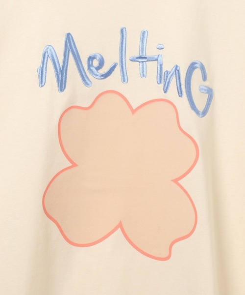PBLIM(ページボーイリム)の「PBLIM/クローバーモチーフT(Tシャツ/カットソー・レディース・ネイビー/カーキ/クリーム・MEDIUM/LARGE)」の9枚目の写真