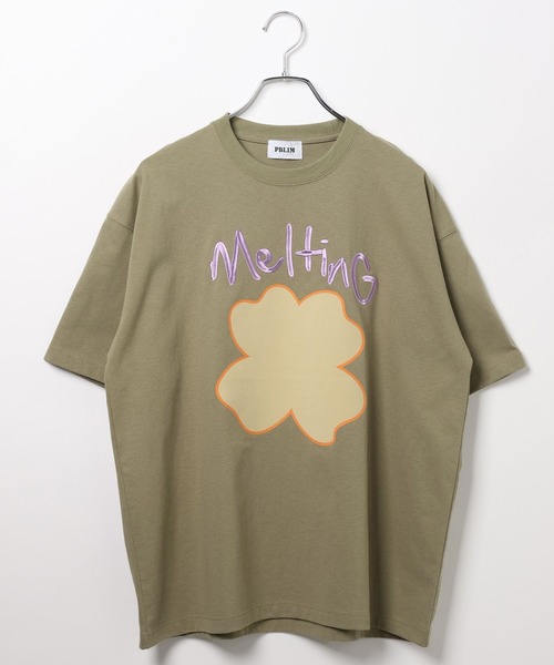 PBLIM(ページボーイリム)の「PBLIM/クローバーモチーフT(Tシャツ/カットソー・レディース・ネイビー/カーキ/クリーム・MEDIUM/LARGE)」の10枚目の写真