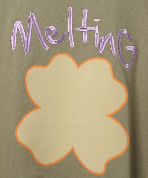 PBLIM(ページボーイリム)の「PBLIM/クローバーモチーフT(Tシャツ/カットソー・レディース・ネイビー/カーキ/クリーム・MEDIUM/LARGE)」の11枚目の写真