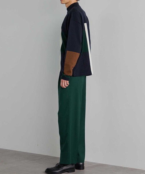 STUDIOUS（ステュディオス）の「【UNITED TOKYO/ユナイテッドトウキョウ】サイドゴムワイドストレートスラックス｜ウエストサイドゴム（スラックス・メンズ・グレー系その他2/ライトグレー/ライトベージュ/ダークグリーン・1/2/3）」の12枚目の写真