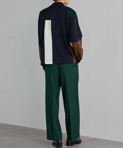 STUDIOUS（ステュディオス）の「【UNITED TOKYO/ユナイテッドトウキョウ】サイドゴムワイドストレートスラックス｜ウエストサイドゴム（スラックス・メンズ・グレー系その他2/ライトグレー/ライトベージュ/ダークグリーン・1/2/3）」の13枚目の写真