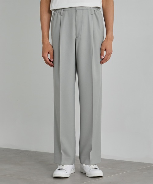 STUDIOUS（ステュディオス）の「【UNITED TOKYO/ユナイテッドトウキョウ】サイドゴムワイドストレートスラックス｜ウエストサイドゴム（スラックス・メンズ・グレー系その他2/ライトグレー/ライトベージュ/ダークグリーン・1/2/3）」の17枚目の写真