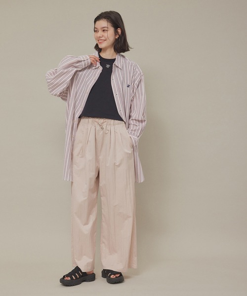 BEVERLY HILLS POLO CLUB（ビバリーヒルズポロクラブ）の「【BEVERLY HILLS POLO CLUB】オーバーシャツ（シャツ/ブラウス・レディース・ベージュ系その他/ブルー系その他4/サックスブルー/ライトグリーン・38）」の11枚目の写真