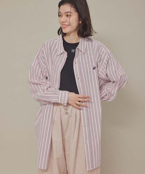 BEVERLY HILLS POLO CLUB（ビバリーヒルズポロクラブ）の「【BEVERLY HILLS POLO CLUB】オーバーシャツ（シャツ/ブラウス・レディース・ベージュ系その他/ブルー系その他4/サックスブルー/ライトグリーン・38）」の13枚目の写真