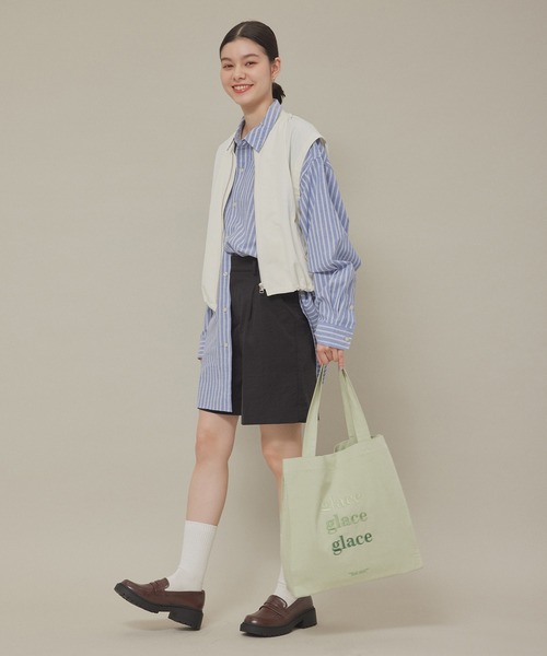 BEVERLY HILLS POLO CLUB（ビバリーヒルズポロクラブ）の「【BEVERLY HILLS POLO CLUB】オーバーシャツ（シャツ/ブラウス・レディース・ベージュ系その他/ブルー系その他4/サックスブルー/ライトグリーン・38）」の16枚目の写真