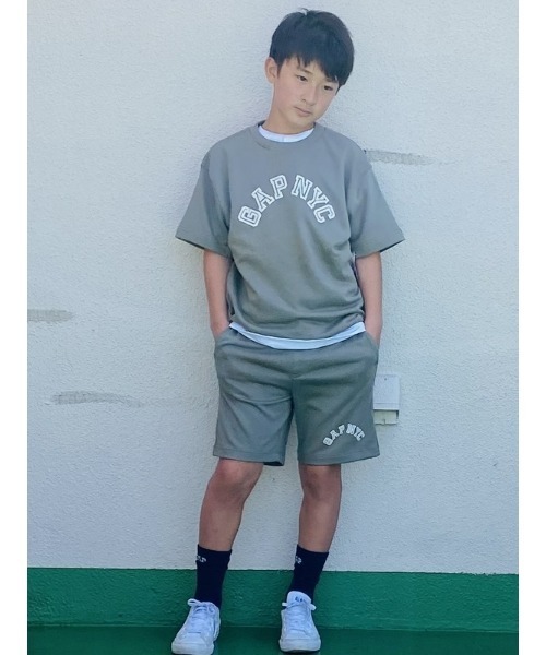 GAP（ギャップ）の「GAP NYC アーチロゴ ショートパンツ (キッズ)（その他パンツ・キッズ・ブルー/ホワイト系その他/グリーン・120cm/130cm/140cm/150cm/160cm）」の16枚目の写真