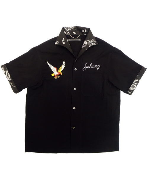 CHRISTIAN DADA（クリスチャンダダ）の「Souvenir Embroidery Two-Tone Rayon Shirt（シャツ/ブラウス・メンズ・ブラック×ブラック・48/50/46/44）」の6枚目の写真