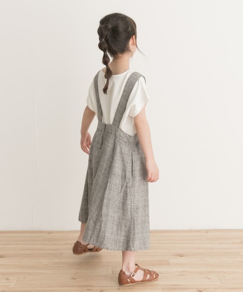 URBAN RESEARCH DOORS（アーバンリサーチドアーズ）の「『親子リンク』リネンレーヨンジャンパースカート(KIDS)（ワンピース・キッズ・チェック/ブラック系その他・120/135/105）」の13枚目の写真