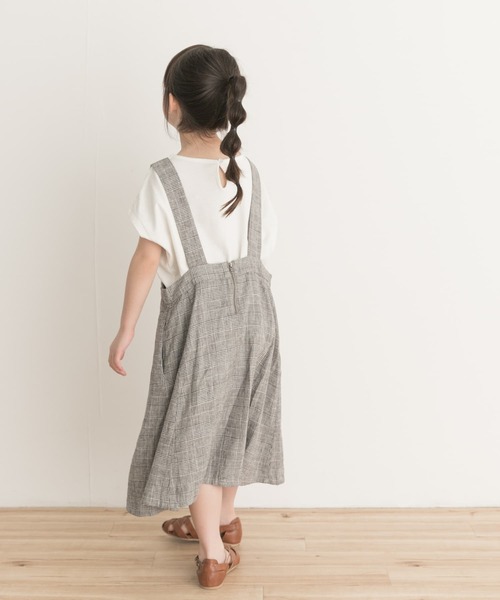 URBAN RESEARCH DOORS（アーバンリサーチドアーズ）の「『親子リンク』リネンレーヨンジャンパースカート(KIDS)（ワンピース・キッズ・チェック/ブラック系その他・120/135/105）」の14枚目の写真