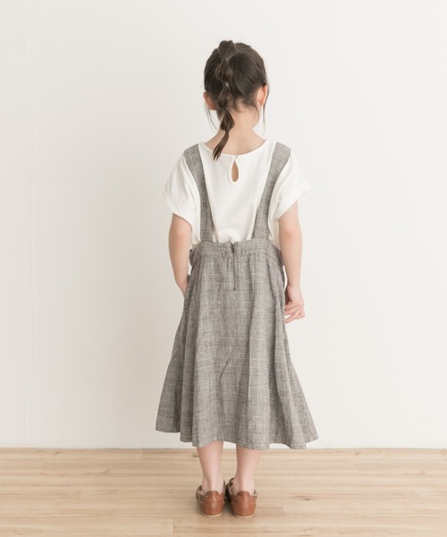 URBAN RESEARCH DOORS（アーバンリサーチドアーズ）の「『親子リンク』リネンレーヨンジャンパースカート(KIDS)（ワンピース・キッズ・チェック/ブラック系その他・120/135/105）」の15枚目の写真