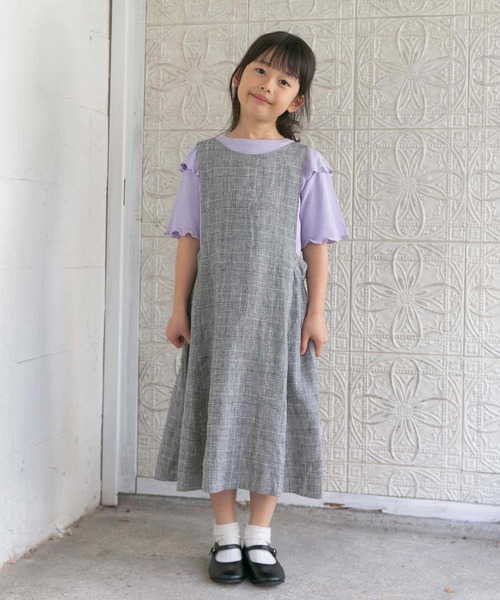 URBAN RESEARCH DOORS（アーバンリサーチドアーズ）の「『親子リンク』リネンレーヨンジャンパースカート(KIDS)（ワンピース・キッズ・チェック/ブラック系その他・120/135/105）」の17枚目の写真