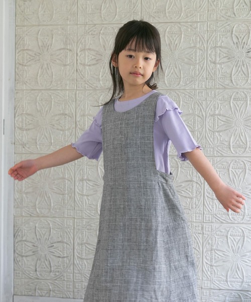 URBAN RESEARCH DOORS（アーバンリサーチドアーズ）の「『親子リンク』リネンレーヨンジャンパースカート(KIDS)（ワンピース・キッズ・チェック/ブラック系その他・120/135/105）」の20枚目の写真