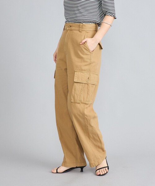 coen(コーエン)の「ピースダイカーゴパンツ(カーゴパンツ・レディース・ベージュ/オリーブ・L/M)」の17枚目の写真