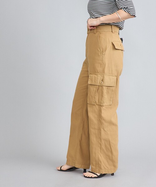 coen(コーエン)の「ピースダイカーゴパンツ(カーゴパンツ・レディース・ベージュ/オリーブ・L/M)」の18枚目の写真