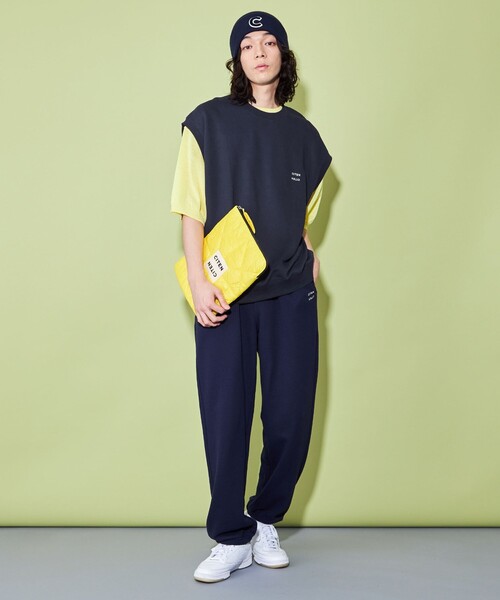 CITEN（シテン）の「＜CITEN＞ソフトスウェット ノースリーブ トップ（ベスト・メンズ・ネイビー/ダークグレー・L/M）」の4枚目の写真