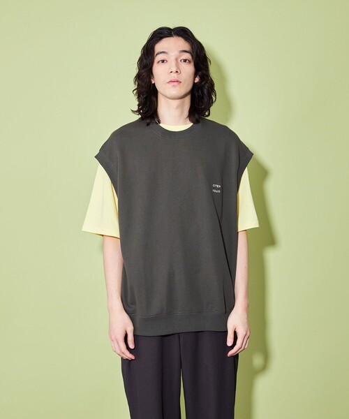 CITEN（シテン）の「＜CITEN＞ソフトスウェット ノースリーブ トップ（ベスト・メンズ・ネイビー/ダークグレー・L/M）」の5枚目の写真